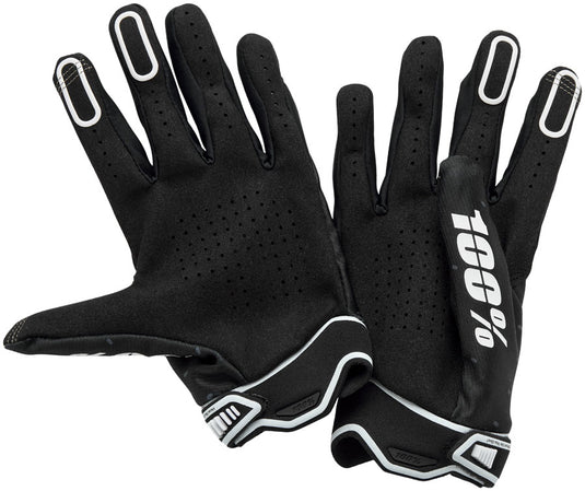 100% Ridefit Gloves - Black, Large