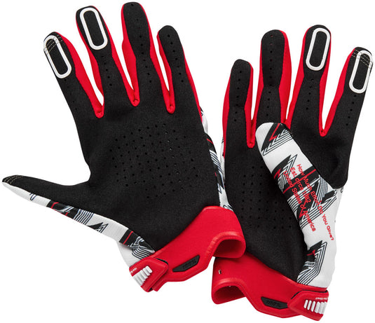 100% Ridefit Gloves - Red, Medium