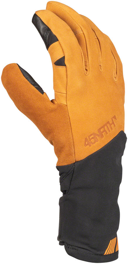 45NRTH 2023 Sturmfist 5 LTR Leather Gloves - Tan/Black, Full Finger, Large