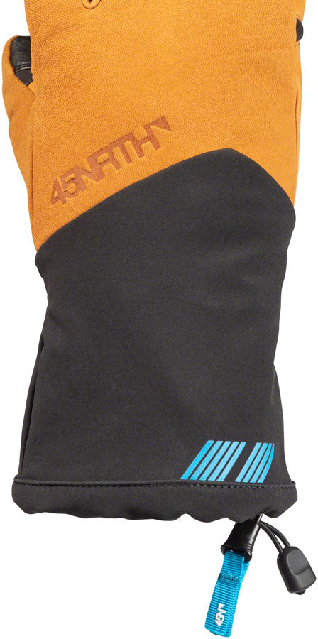 45NRTH 2023 Sturmfist 4 LTR Leather Gloves - Tan/Black, Lobster Style, X-Small