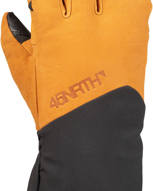 45NRTH 2023 Sturmfist 4 LTR Leather Gloves - Tan/Black, Lobster Style, Medium