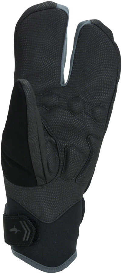 Load image into Gallery viewer, SealSkinz Extreme Cold Weather Cycle Split Finger Gloves - Black/Gray
