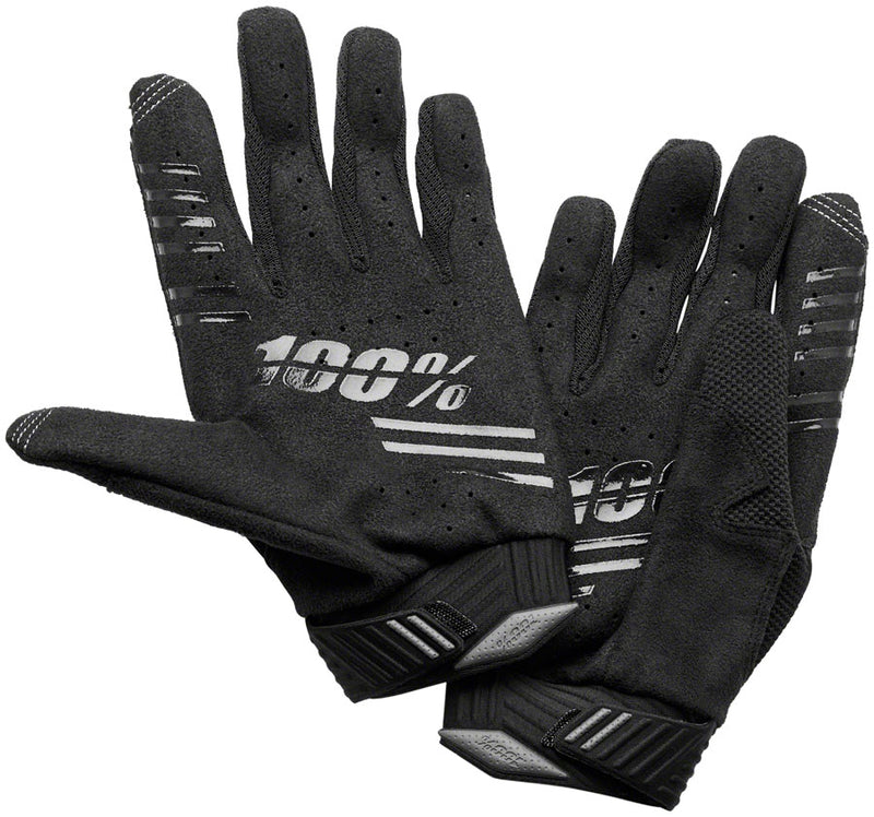 Load image into Gallery viewer, 100% R-Core Gloves - Black, Full Finger, Men&#39;s, Medium
