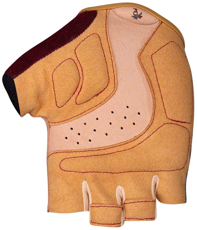 Pedal Palms Navy Tan Glove - Multi-Color, Short Finger, Medium