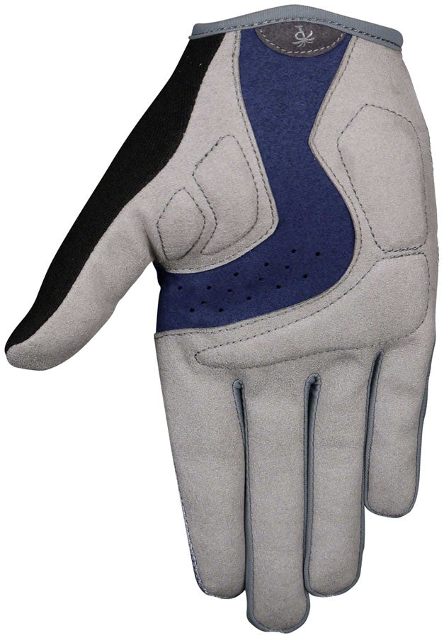 Pedal Palms Navy Gray Glove - Multi-Color, Full Finger, Medium