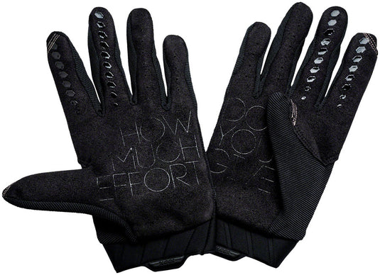 100% Geomatic Gloves - Black/Charcoal, Full Finger, Men's, Small