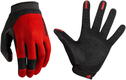Bluegrass React Gloves - Red, Full Finger, Small Breathable Perforated Palm