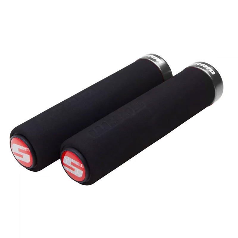 Load image into Gallery viewer, SRAM Locking MTB Straight Foam Grip Set, Black
