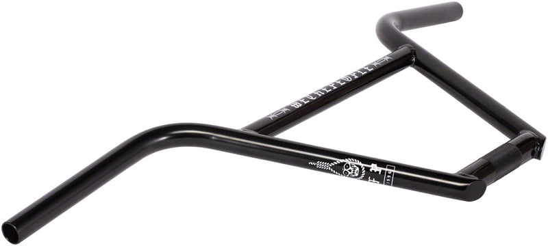 Load image into Gallery viewer, We The People Pathfinder Handlebar 4pc 22.2mm Clamp 9.6in Rise Black Steel BMX
