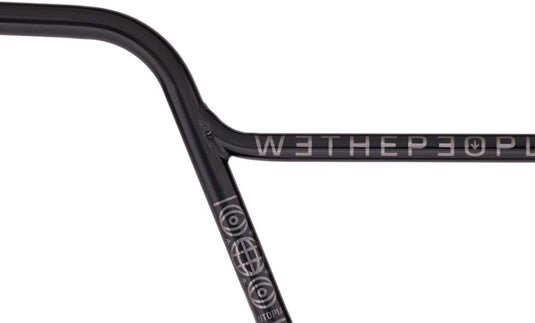 We The People Utopia Handlebar 8.75in Rise 22.2mm 5° Clamp Black ED Steel BMX