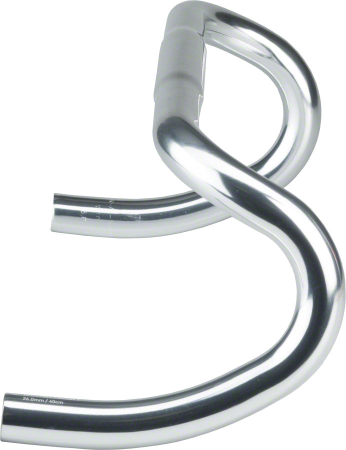 Load image into Gallery viewer, Dimension Short Drop Handlebar 26mm Clamp 40cm Width 340g Silver Aluminum
