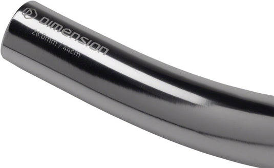 Dimension Short Drop Handlebar 26mm Clamp 44cm Width 340g Silver Aluminum