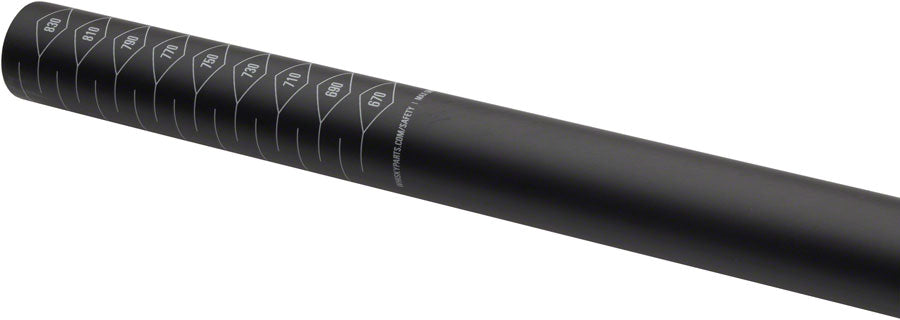 WHISKY No.9 Carbon Handlebar Flat 31.8mm Clamp 760mm Matte Black Carbon Fiber