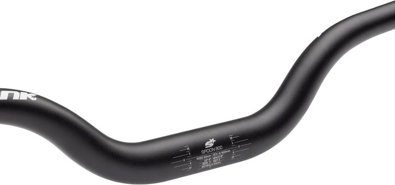 Load image into Gallery viewer, Spank Spoon 800 Mountain Bike Handlebar 31.8mm Clamp 800mm 60mm Rise Black
