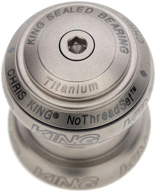 Chris King NoThreadSet Titanium Headset - 1-1/8", EC34 Upper / EC34 Lower, Titanium