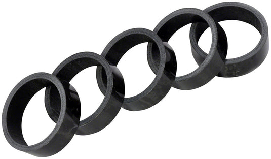 2 Pack Wheels Manufacturing Carbon Headset Spacer - 1-1/8", 10mm, Gloss, 5 pack