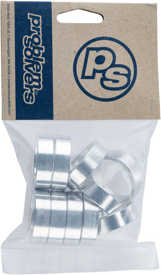 Load image into Gallery viewer, Problem Solvers Headset Stack Spacer - 28.6, 10mm, Aluminum, Silver, Bag of 10
