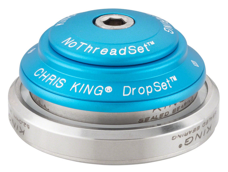 Load image into Gallery viewer, Chris King DropSet 3 Headset - 1-1/8 - 1.5&quot;, 41/52mm, 36 Deg, Matte Turquoise

