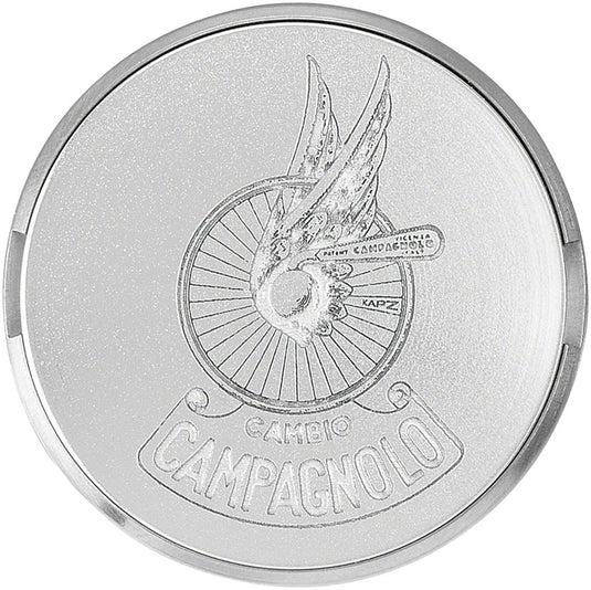 Campagnolo Stem Cap, Winged Wheel, Silver