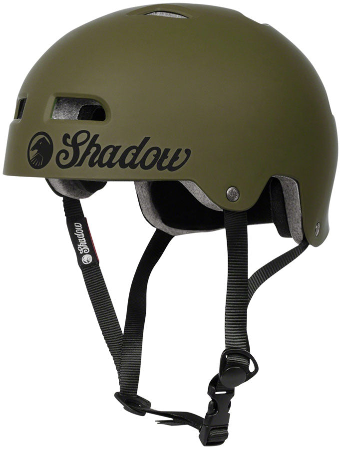Load image into Gallery viewer, The-Shadow-Conspiracy-Shadow-Classic-Helmet-Large-X-Large-(56-61cm)-Half-Face--Adjustable-Fitting--Include-Two-Sets-Of-Padding--Shadow-Crow-Head-Rivetsclassic-Woven-Label-Green_HLMT2746
