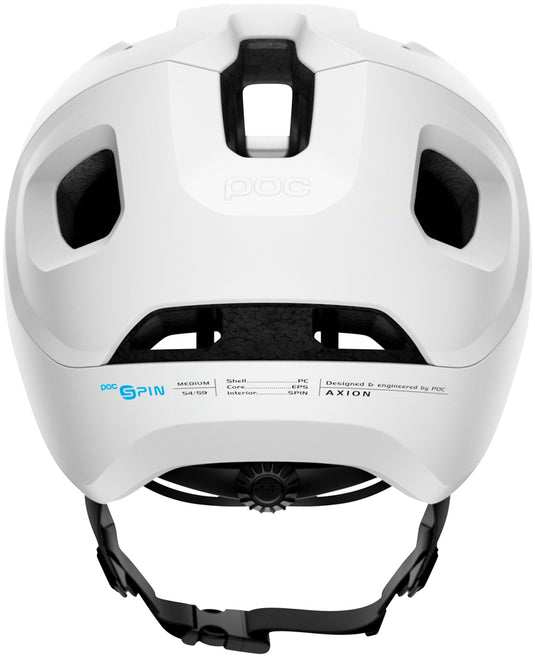POC Axion SPIN Road Helmet Unibody Shell 360 Degree Fit Matte White Medium/Large
