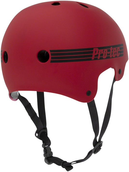 ProTec Old School Certified Helmet High Impact ABS Hardshell Matte Red, X-Large