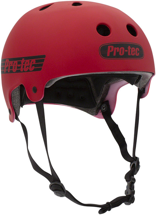 Pro-tec-Old-School-Certified-Helmet-Large-(58-60cm)-Half-Face-Adjustable-Fitting-Soft-Tubular-Webbing-Heat-Sealed-Premium-Pads-Full-Tec-Fit-Red-HE1057-Bicycle-Helmets