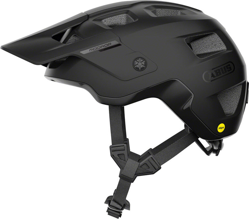 Load image into Gallery viewer, Abus-MoDrop-Helmet-Small-(51-55cm)-Half-Face--Visor--Quin-Chip-Ready--Adjustable-Fitting--Bug-Mesh--Ponytail-Compatible-Black_HLMT5249
