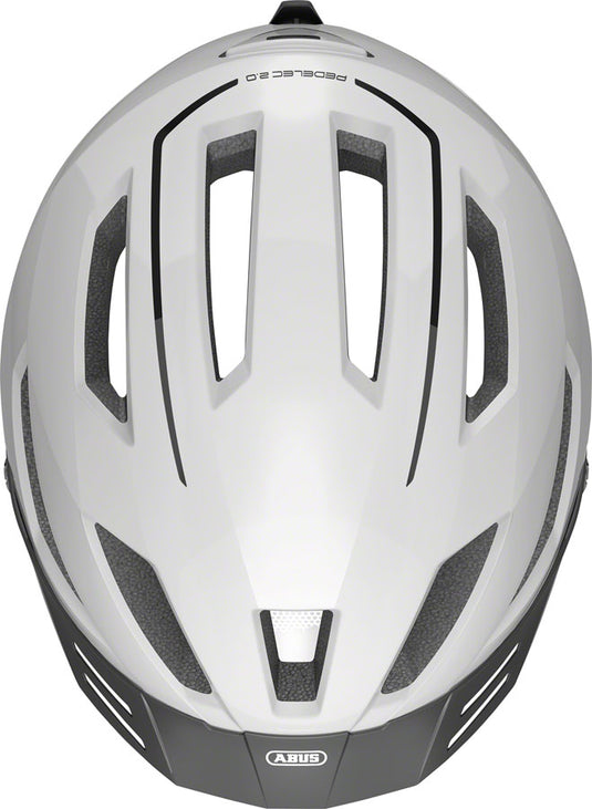 Abus Pedelec 2.0 MIPS Helmet Rear Light Fidlock Magnet Buckle Pearl White, Large