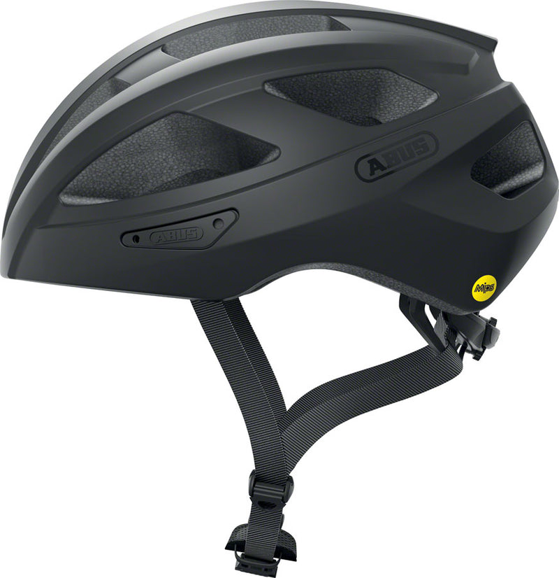 Load image into Gallery viewer, Abus-Macator-Helmet-Small-(51-55cm)-Half-Face--MIPS--Zoom-Ace-Urban-System--Fidlock-Magnetic-Strap-Buckle--Bug-Mesh--Ponytail-Compatible-Black_HLMT4901
