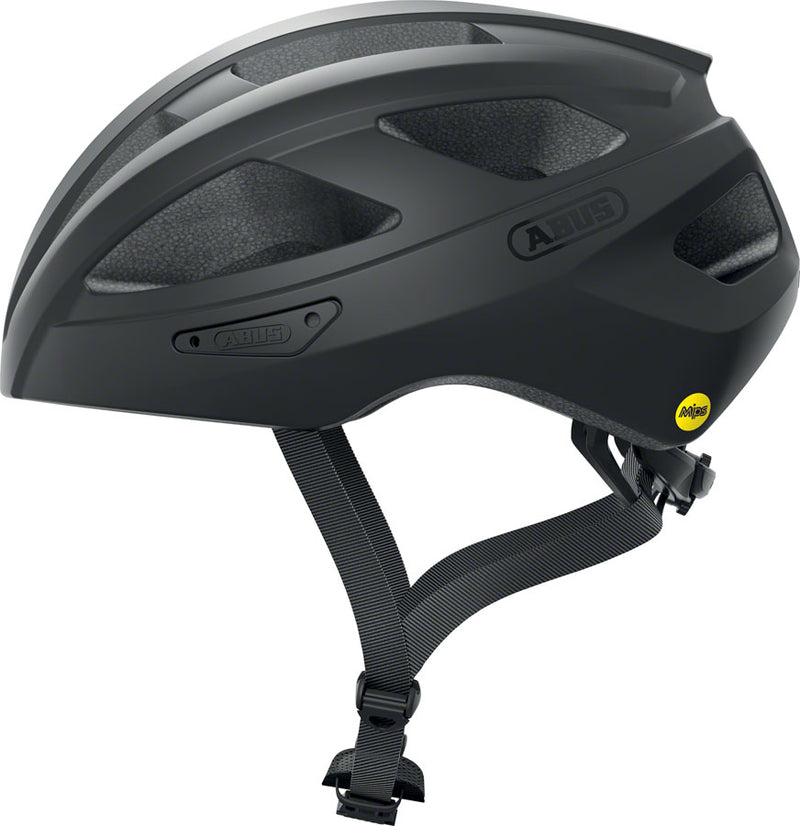 Load image into Gallery viewer, Abus-Macator-Helmet-Small-(51-55cm)-Half-Face-MIPS-Zoom-Ace-Urban-System-Fidlock-Magnetic-Strap-Buckle-Bug-Mesh-Ponytail-Compatible-Black-HLMT4901-Bicycle-Helmets
