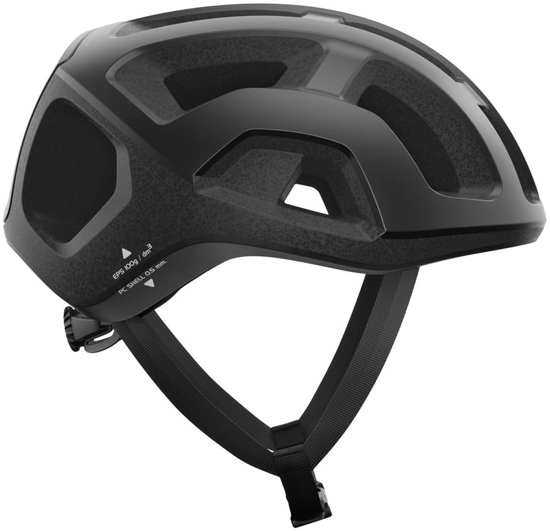 Load image into Gallery viewer, POC Ventral Lite Road Helmet In-Mold Shell Adjust Fit Uranium Black Matte Medium
