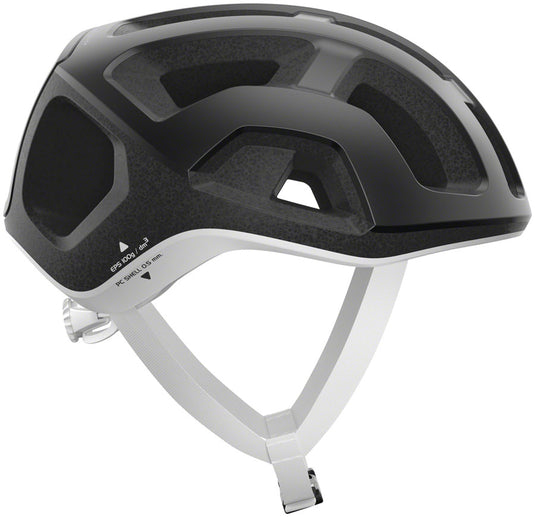 POC Ventral Lite Road Helmet In-Mold Uranium Black/Hydrogen White Matte, Small