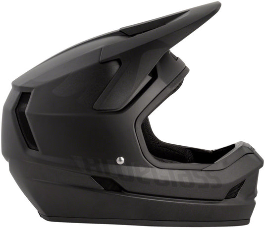 Bluegrass Legit Fiberglass EPS Liner Full Face Helmet Matte Black Texture Medium