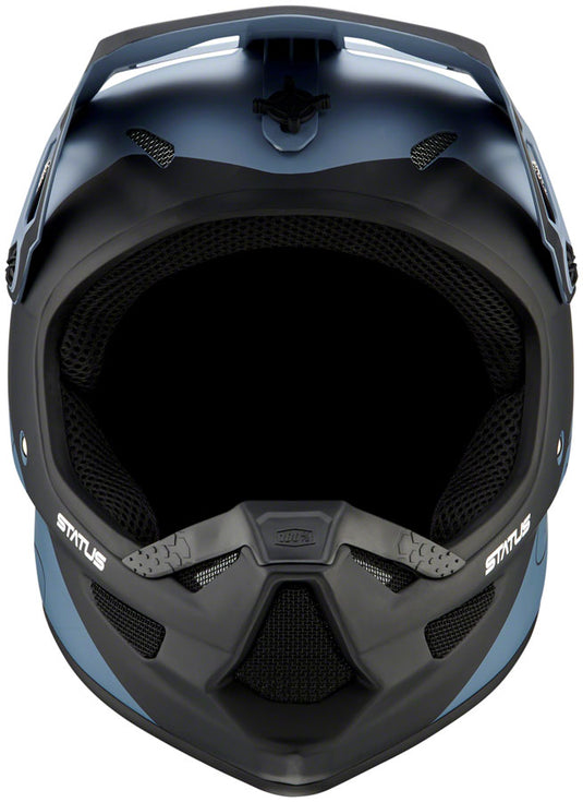 100% Status Full Face Ultra-Light Design Helmet Drop/Steel Blue Medium |DH/BMX