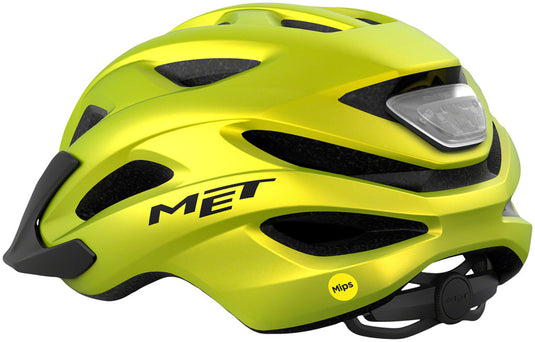 MET Crossover Mips Helmet - Lime Yellow Metallic Matte