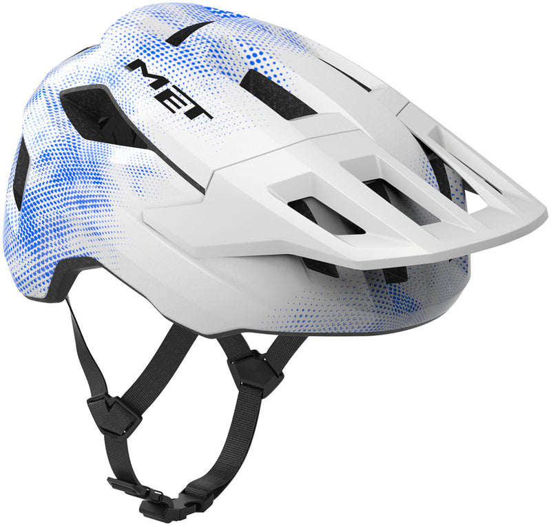 Load image into Gallery viewer, MET Shelter Youth Helmet - White/Blue, Universal
