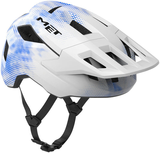 MET Shelter Youth Helmet - White/Blue, Universal