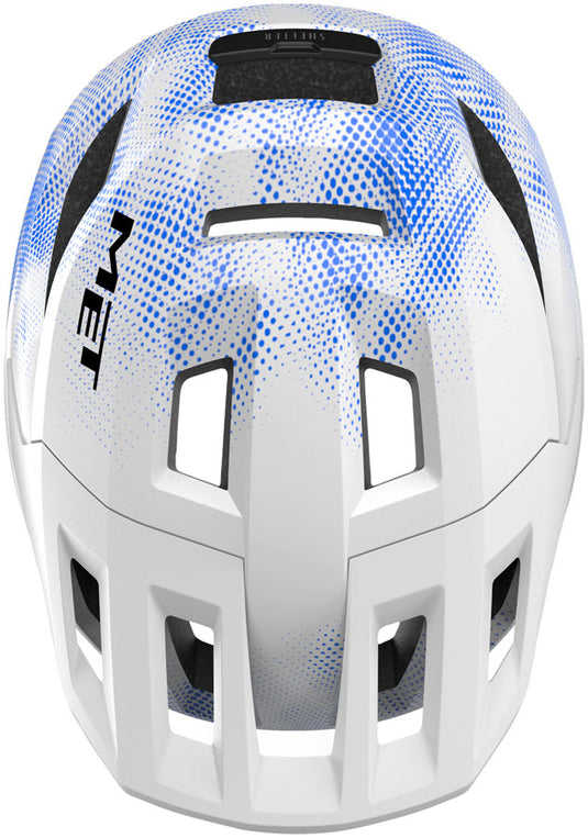 MET Shelter Youth Helmet - White/Blue, Universal
