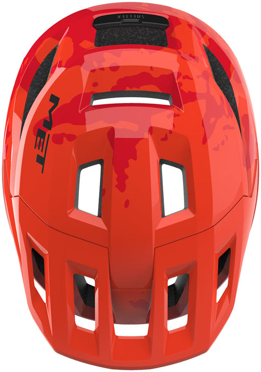 MET Shelter Youth Helmet - Red Glossy, Universal