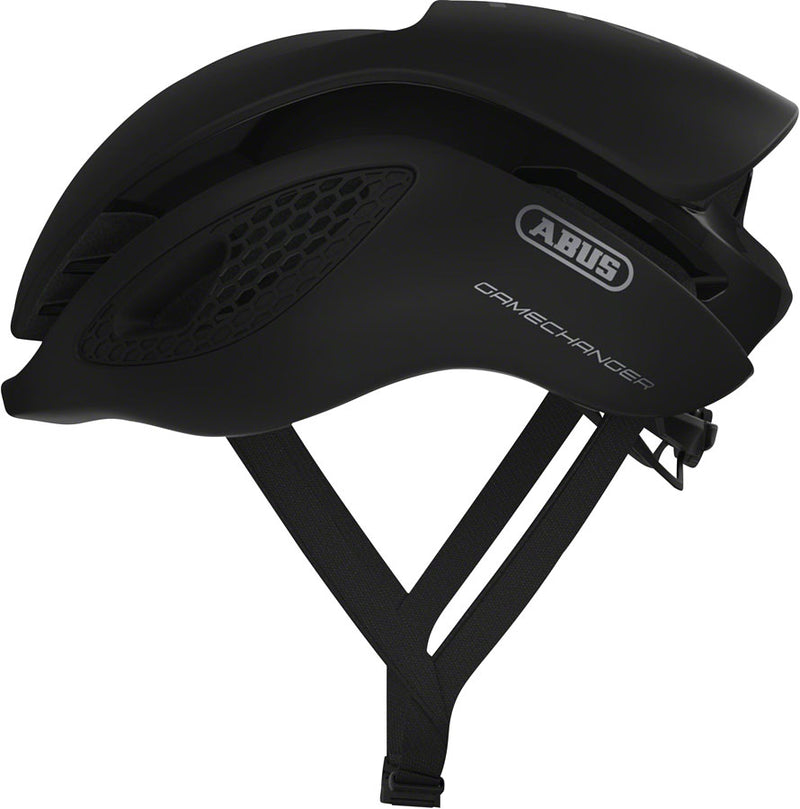 Load image into Gallery viewer, Abus-GameChanger-Helmet-Medium-(52-58cm)-Half-Face-Adjustable-Fitting-Ponytail-Compatible-Airport-Aerodynamic-Glasses-Holder-Flowstraps-Black-HE5023-Bicycle-Helmets
