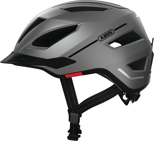 Abus-Pedelec-2.0-Helmet-Medium-(52-57cm)-Half-Face-Visor-Zoom-Ace-Urban-Fidlock-Magnet-Strap-Buckle-Reflectors-With-Light-Gray-HE5039-Bicycle-Helmets