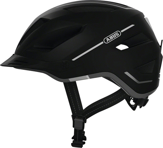 Abus-Pedelec-2.0-Helmet-Medium-(52-57cm)-Half-Face--Visor--Zoom-Ace-Urban--Fidlock-Magnet-Strap-Buckle--Reflectors--With-Light-Black_HE5041