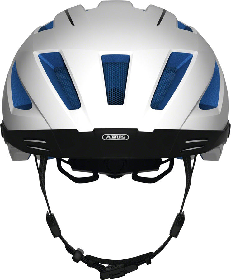 Load image into Gallery viewer, Abus Pedelec 2.0 Helmet Rear Light Fidlock Magnet Buckle Motion White, Medium
