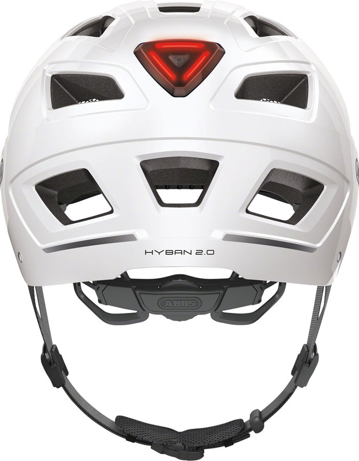Load image into Gallery viewer, Abus Hyban 2.0 LED Helmet Zoom Ace Fit Fidlock Magnet Buckle Polar White, Medium
