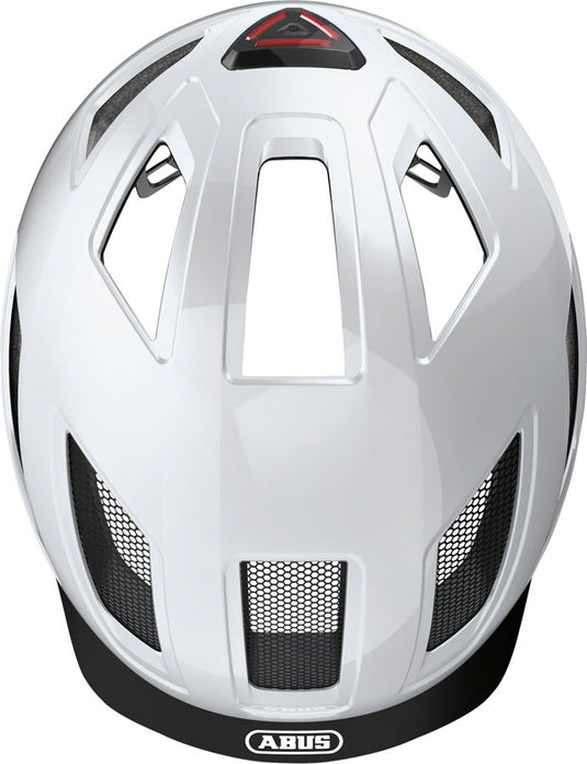 Abus Hyban 2.0 LED Helmet Zoom Ace Fit Fidlock Magnet Buckle Polar White, Medium