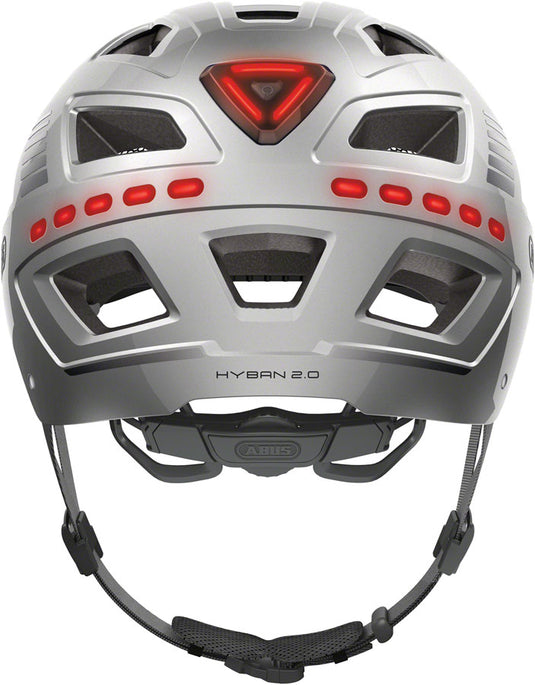 Abus Hyban 2.0 LED Helmet - Signal Silver, Large