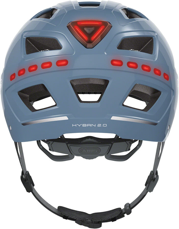 Load image into Gallery viewer, Abus Hyban 2.0 LED Helmet Zoom Ace Fidlock Magnetic Buckle Signal Glacier, Large
