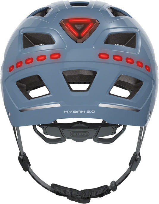 Abus Hyban 2.0 LED Helmet Zoom Ace Fidlock Magnetic Buckle Signal Glacier, Large