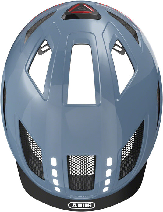 Abus Hyban 2.0 LED Helmet Zoom Ace Fidlock Magnet Buckle Signal Glacier, Medium